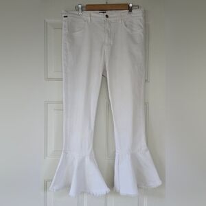 CITIZENS OF HUMANITY- Drew Flounce High Rise- Optic White. Size 32 Jeans Pants